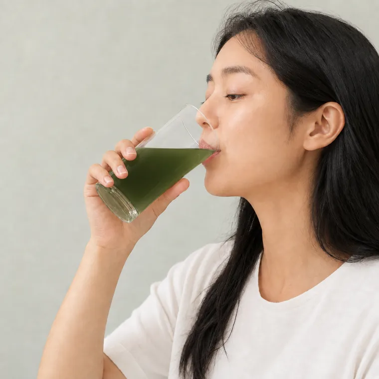 Drinking a glass of Pure 45+